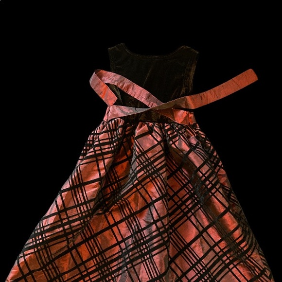 GEORGE Black & Burgundy Color Pattern Dress/Evening Gown - Picture 5 of 6